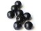 8 12mm 1/2 Inch Black Ball Buttons Vintage Lucite Buttons